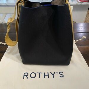 Rothy's Black and Yellow Bucket Bag